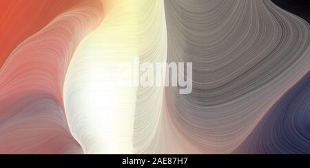 Moderne Wellen hintergrund abbildung mit Grau Grau, Beige und sehr dunkel violette Farbe. Stockfoto