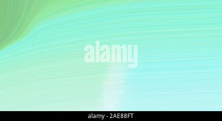 Moderne Wellen hintergrund abbildung mit hellem Türkis, Dark Sea Green und light cyan Farbe. Stockfoto