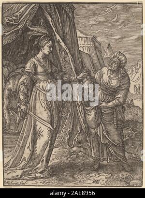 Judith mit dem Haupt des Holofernes Christoffel van Sichem ich, nachdem Hendrik Goltzius, Judith mit dem Haupt des Holofernes Stockfoto