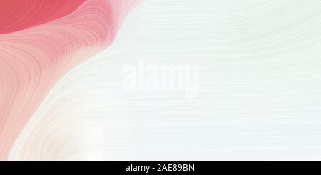 Moderne weich geschwungenen Wellen hintergrund abbildung mit weißer Rauch, Licht Coral und Pastell Magenta Farbe. Stockfoto