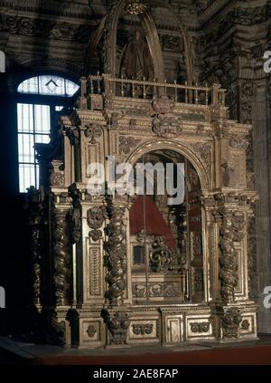 CAPILLA DE STA EULALIA - BALDAQUINO. Lage: CATEDRAL DE SAN SALVADOR - Interieur. Oviedo. Asturien. Spanien. Stockfoto