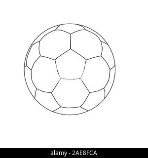 Fußball-ball-Symbol im trendigen Flat Style auf grauem Hintergrund. Fußball-Piktogramm. Website Design, Logo, App, UI. Stock Vektor