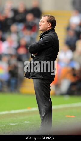 6. Februar 2011 - NPower Meisterschaft Fußball-Vs Cardiff Swansea - Swansea Manager Brendan Rogers. Fotograf: Paul Roberts/OneUpTop/Alamy. Stockfoto