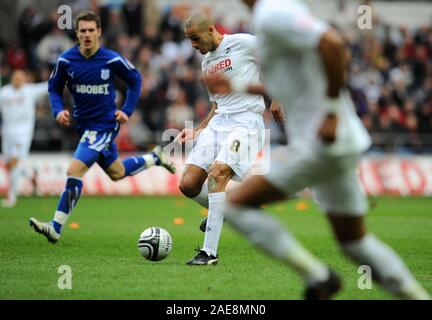 6. Februar 2011 - NPower Meisterschaft Fußball - Swansea Vs Cardiff - Darren Pratley. Fotograf: Paul Roberts/OneUpTop/Alamy. Stockfoto