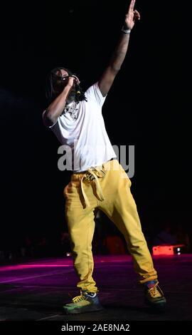 Dezember 7, 2019, Norfolk, Virginia, USA: CHEIF KEEF kommt zu dem Chartway Arena in der Old Dominion University, Norfolk, Virginia auf 6 Decemberr 2019. (Bild: © Jeff Moore/ZUMA Draht) Stockfoto