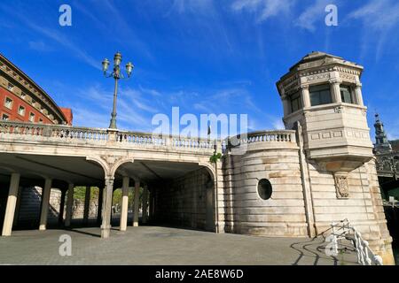 Ayuntamiento Brücke, Bilbao, Provinz Biscaya, Spanien Stockfoto