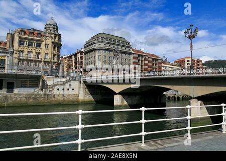 Ayuntamiento Brücke, Bilbao, Provinz Biscaya, Spanien Stockfoto