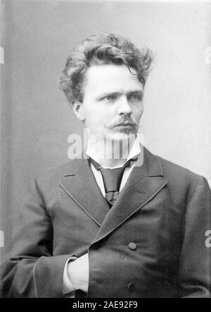 August Strindberg, Johan August Strindberg (1849-1912), schwedischer Dramatiker, Schriftsteller, Dichter, Essayist und Maler. Stockfoto