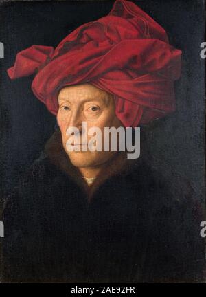 Jan van Eyck, Bildnis eines Mannes, Self-portrait von Jan van Eyck, Jan van Eyck (1390 - ca. 1441), flämischer Maler Stockfoto