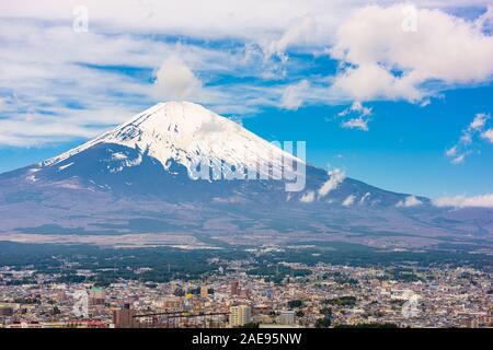 Gotemba Stadt, Japan mit Mt. Fuji. Stockfoto