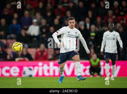 Bournemouth, UK. 07 Dez, 2019. Xherdan Shaqiri von Liverpool in der Premier League Match zwischen London und Liverpool an der Goldsands Stadion, Bournemouth, England am 7. Dezember 2019. Foto von Andy Rowland. Credit: PRiME Media Images/Alamy leben Nachrichten Stockfoto