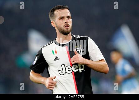 Rom, Italien, 7. Dezember, 2019. Juventus' Miralem Rudolph in der Serie A Fußball Spiel zwischen Lazio Rom und Juventus im Olympiastadion. Kredit Riccardo De Luca - UPDATE BILDER/Alamy leben Nachrichten Stockfoto