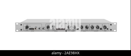 Mikrofon Vorverstärker in Weiß Stockfoto
