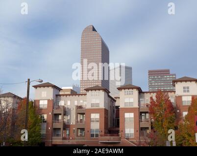 Wells Fargo Center in Denver. Stockfoto