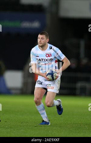 Swansea, Großbritannien. 07 Dez, 2019. Finn Russell, die Schottland internationale und Racing 92 Player in Aktion. Heineken Champions Cup match, pool 4, Fischadler v Racing 92 Rugby an der Liberty Stadium in Swansea, Südwales am Samstag, den 7. Dezember 2019. pic von Andrew Obstgarten, Credit: Andrew Orchard sport Fotografie/Alamy leben Nachrichten Stockfoto