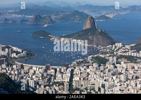 Rio de Janeiro Stadt gesehen von oben Stockfoto