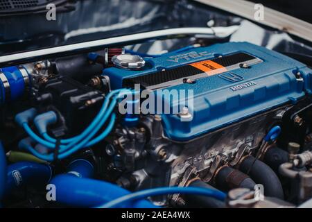 VTEC Motor im Jugend Automotive Kultur in Shah Alam, Malaysia Stockfoto