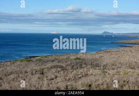 Anzeigen von Kicker Rock (Leon Dormido), Isla San Cristobal, Galapagos, Ecuador Stockfoto