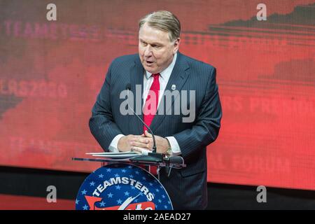 Cedar Rapids, Iowa, USA. 7. Dezember, 2019. International Brotherhood of Teamsters Präsident James Hoffa Hosting die Presidential Forum in Cedar Rapids, Iowa, USA. Credit: Keith Turrill/Alamy leben Nachrichten Stockfoto