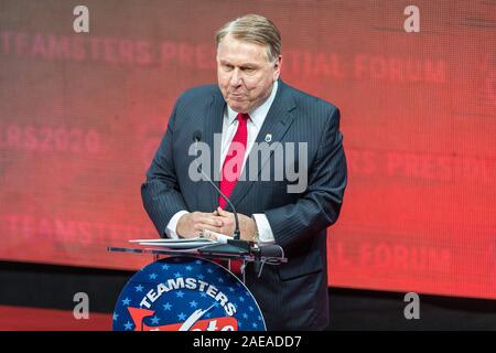 Cedar Rapids, Iowa, USA. 7. Dezember, 2019. International Brotherhood of Teamsters Präsident James Hoffa Hosting die Presidential Forum in Cedar Rapids, Iowa, USA. Credit: Keith Turrill/Alamy leben Nachrichten Stockfoto