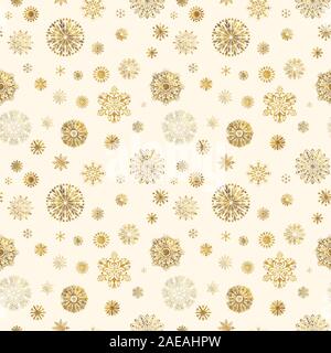 Weihnachten Festliche Hintergrund Mit Gold Glitzer Schneeflocken Stockfoto