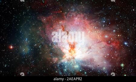 Abstrakte farbenfrohe Universum. Nebel Nacht Sternenhimmel in Regenbogenfarben. Multicolor Weltraum. Elemente dieses Bild von der NASA eingerichtet. Stockfoto