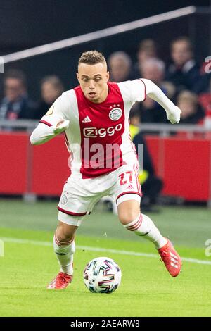 AMSTERDAM, 06-12-2019, JohanCruyff Arena, niederländischen Eredivisie Fußball Saison 2019 / 2020. Noa Lang während des Spiels Ajax - Willem II Stockfoto