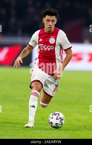 AMSTERDAM, 06-12-2019, JohanCruyff Arena, niederländischen Eredivisie Fußball Saison 2019 / 2020. Lisandro Martinez während des Spiels Ajax - Willem II Stockfoto