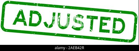 Grunge grün eingestellt Wort square Gummidichtung Stempel auf weißem Hintergrund Stock Vektor