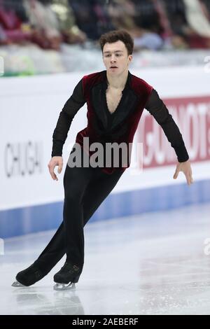 Russlands Dmitri Aliev während der 2019 ISU Grand Prix Finale Männer Praxis an Palavela in Turin, Italien, am 5. Dezember 2019. (Foto von Lba) Stockfoto