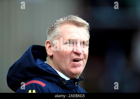 Aston Villa manager Dean Smith vor der Premier League Match in der Villa Park, Birmingham. Stockfoto