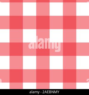 Rote und weiße Quadrate als nahtlose Muster. Stock Vektor