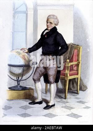 Portrait du Marquis Pierre Simon de Laplace (1749-1827), Baptiste, mathematicien et physicien Francais. - In "Le Plutarque Francais", Ed. Mennechet, Stockfoto
