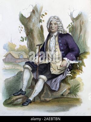 Alain René Lesage (Alain-Rene Le Sage) (1668-1747) - in Ed. Plutarque Mennechet, "Le Francais', 1844-1847 Stockfoto