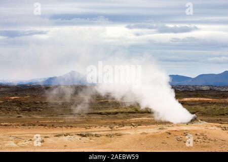 Solfatare im Norden von Island. Stockfoto