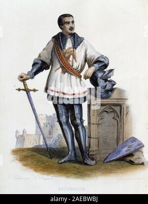 Portrait de Duguesclin - in "Le Plutarque Francais', par Mennechet, Paris, 1844-47 Stockfoto