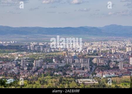 Blick auf die Vororte von Sofia, Bulgarien. Stockfoto