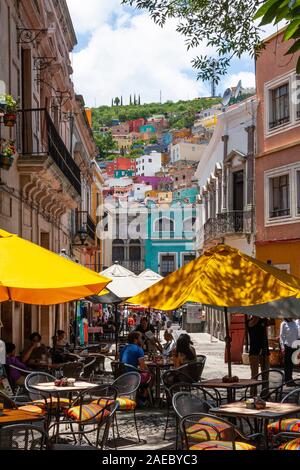 Guanajuato ist eine Stadt und Gemeinde im Zentrum von Mexiko und die Hauptstadt des Staates mit dem gleichen Namen. Es ist Teil der Makroregion der Bajío Stockfoto