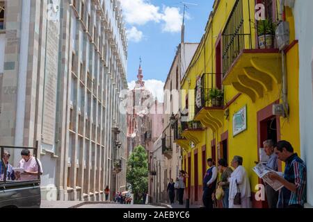 Guanajuato ist eine Stadt und Gemeinde im Zentrum von Mexiko und die Hauptstadt des Staates mit dem gleichen Namen. Es ist Teil der Makroregion der Bajío Stockfoto