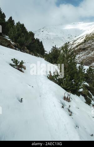 Foto bei Vall de Nuria, Spanien. Herbst im spanisch Pirineos. Stockfoto