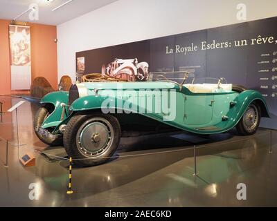 Bugatti Royale Roadster Armand Esders Coupé Typ 41 1930-1990 in der europäischen Stadt Mulhouse, Frankreich Stockfoto