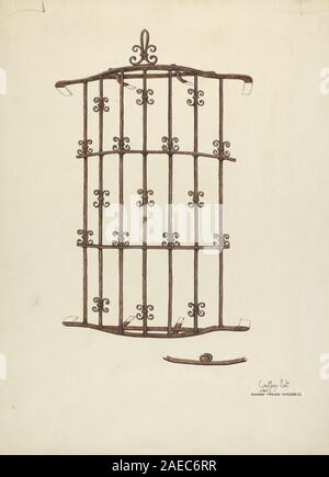 Eisen Fenster Gitter; 1936 Datum Geoffrey Holt und Harry Mann Waddell, Bügeleisen Fenster Gitter, 1936 Stockfoto