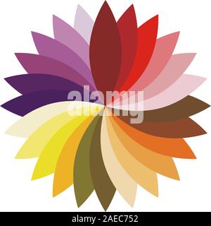 Blume Farbe Lotus Silhouette für Design. Vector Illustration. Stock Vektor