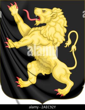 3D Belgien Wappen. 3D-Darstellung. Stockfoto
