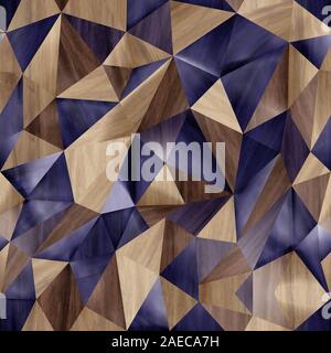 Abstrakte Parkettboden mit Rumpled futuristische dreieckigen geometrischen Oberfläche und 3D-Hintergrund Stockfoto