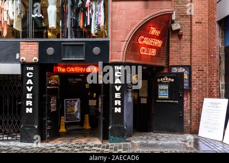 LIVERPOOL, Großbritannien - 19 Mai, 2015: den Cavern Club ist ein Nachtclub mit 10 Mathew Street, Liverpool, England. Stockfoto