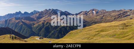 Ansicht der Schobergruppe Berg Gruppe von Hochtor, Großglockner-Hochalpenstraße. Nationalpark Hohe Tauern. Österreichischen Alpen. Europa. Stockfoto