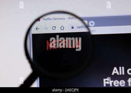 Los Angeles, Kalifornien, USA - 3. Dezember 2019: Netflix Webseite. Netflix.com Logo auf dem Display, Illustrative Editorial. Stockfoto