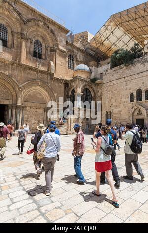 Die Kirche des Heiligen Grabes ist eine der Heiligen Stätten in der christlichen Welt, der Ort der Grabstätte von Jesus. Stockfoto