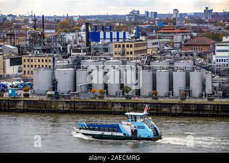 Hamburg, Hafen, Elbe, Sasol Chemical plant auf der nördlichen Elbe, Stockfoto